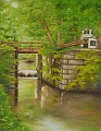 Lock 19 on the Potomac - oil painting
