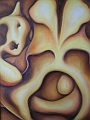 Bones up close - oil painting